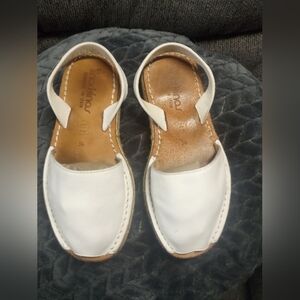 Handmade White Leather Sandals